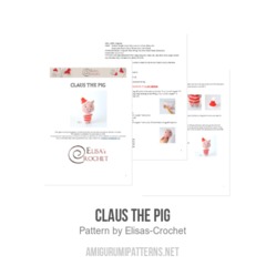 Claus the Pig amigurumi pattern by Elisas Crochet