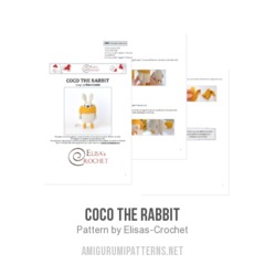 Coco the Rabbit amigurumi pattern by Elisas Crochet
