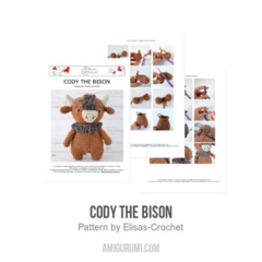Cody the Bison amigurumi pattern by Elisas Crochet