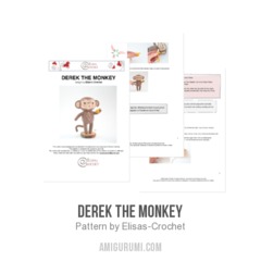 Derek the Monkey amigurumi pattern by Elisas Crochet