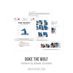 Duke the Wolf amigurumi pattern by Elisas Crochet