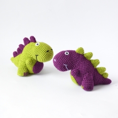 Elvis & Priscilla the Dinos amigurumi by Elisas Crochet