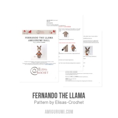 Fernando the Llama amigurumi pattern by Elisas Crochet