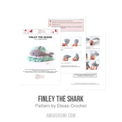 Finley the Shark amigurumi pattern by Elisas Crochet
