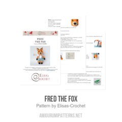 Fred the Fox amigurumi pattern by Elisas Crochet