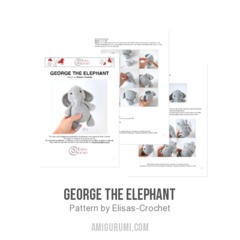 George the Elephant amigurumi pattern by Elisas Crochet