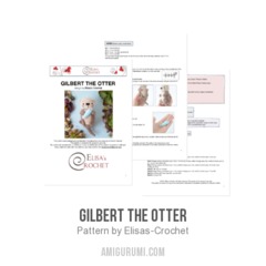 Gilbert the Otter amigurumi pattern by Elisas Crochet
