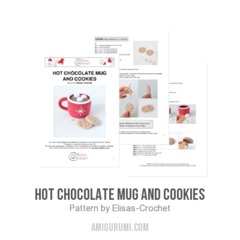 Hot Chocolate Mug and Cookies amigurumi pattern by Elisas Crochet