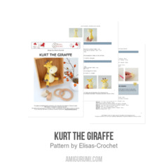 Kurt the Giraffe amigurumi pattern by Elisas Crochet