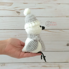 Little Snow Bird amigurumi pattern by Elisas Crochet