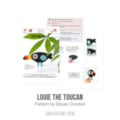 Louie the Toucan amigurumi pattern by Elisas Crochet