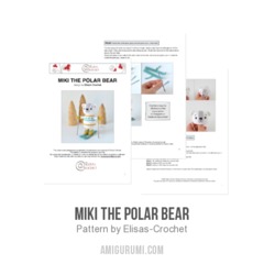 Miki the Polar Bear amigurumi pattern by Elisas Crochet