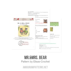 Mr.&Mrs. Bear amigurumi pattern by Elisas Crochet