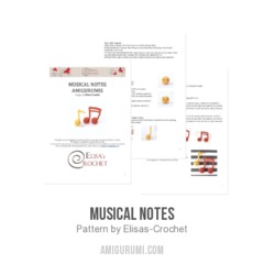 Musical Notes amigurumi pattern by Elisas Crochet