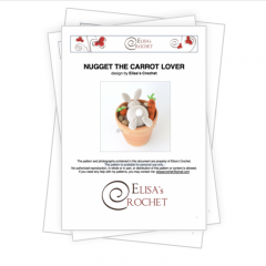 Nugget the Carrot Lover amigurumi pattern by Elisas Crochet