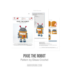 Pixie the Robot amigurumi pattern by Elisas Crochet