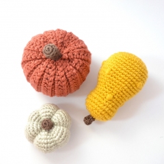 Pumpkin Trio amigurumi pattern by Elisas Crochet