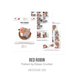 Red Robin amigurumi pattern by Elisas Crochet