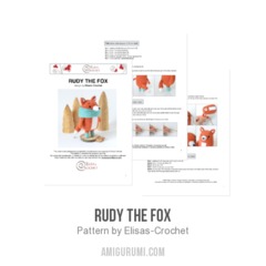 Rudy the Fox amigurumi pattern by Elisas Crochet