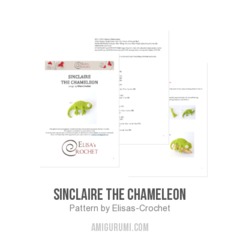 Sinclaire the Chameleon amigurumi pattern by Elisas Crochet