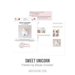 Sweet Unicorn amigurumi pattern by Elisas Crochet