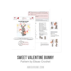 Sweet Valentine Bunny amigurumi pattern by Elisas Crochet