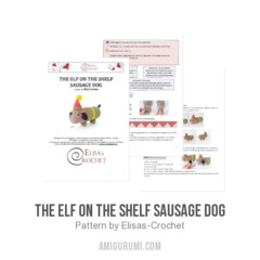 The Elf on the Shelf Sausage Dog amigurumi pattern by Elisas Crochet