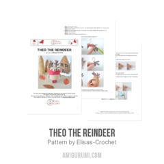 Theo the Reindeer amigurumi pattern by Elisas Crochet