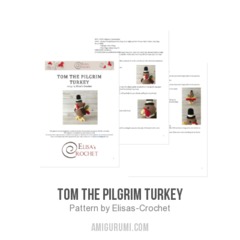 Tom the Pilgrim Turkey amigurumi pattern by Elisas Crochet