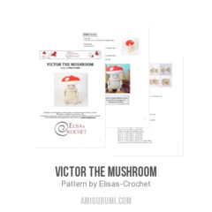 Victor the Mushroom amigurumi pattern by Elisas Crochet