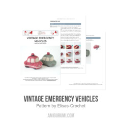 Vintage Emergency Vehicles amigurumi pattern by Elisas Crochet