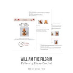 William the Pilgrim amigurumi pattern by Elisas Crochet