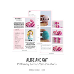 Alice and Cat amigurumi pattern by Lemon Yarn Creations