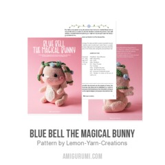 Blue Bell the Magical Bunny amigurumi pattern by Lemon Yarn Creations