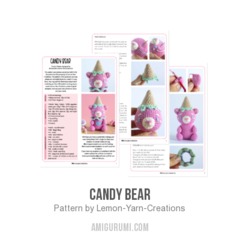 Candy Bear amigurumi pattern by Lemon Yarn Creations