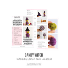 Candy Witch amigurumi pattern by Lemon Yarn Creations