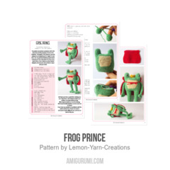 Frog Prince amigurumi pattern by Lemon Yarn Creations
