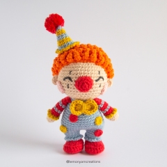 Giggles the Clown amigurumi pattern by Lemon Yarn Creations