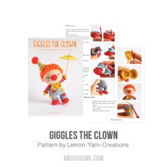 Giggles the Clown amigurumi pattern by Lemon Yarn Creations