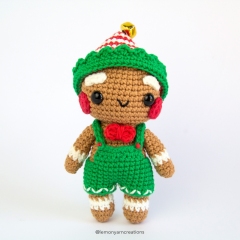 Gingerbread Helpers amigurumi pattern by Lemon Yarn Creations