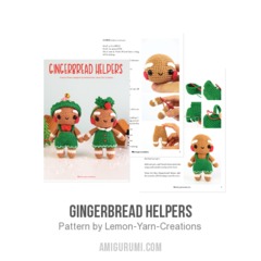 Gingerbread Helpers amigurumi pattern by Lemon Yarn Creations