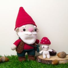 Gwydion and Fungi amigurumi by Lemon Yarn Creations