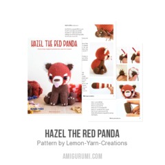 Hazel the Red Panda amigurumi pattern by Lemon Yarn Creations