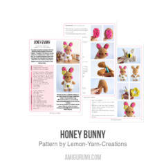 Honey Bunny amigurumi pattern by Lemon Yarn Creations