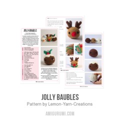 Jolly Baubles amigurumi pattern by Lemon Yarn Creations