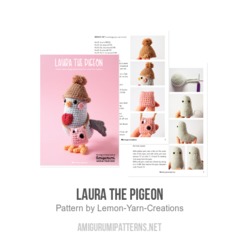 Laura the Pigeon amigurumi pattern by Lemon Yarn Creations