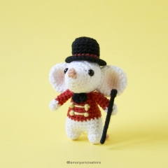 Magnus the Ringmaster Mouse amigurumi pattern by Lemon Yarn Creations