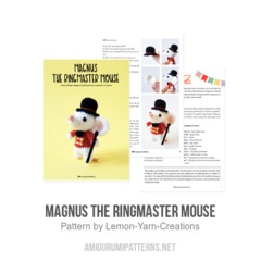 Magnus the Ringmaster Mouse amigurumi pattern by Lemon Yarn Creations