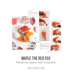 Maple the Red Fox amigurumi pattern by Lemon Yarn Creations