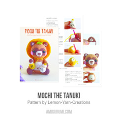 Mochi the Tanuki amigurumi pattern by Lemon Yarn Creations